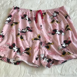 DISNEY Minnie Mouse Pink Sleep Shorts Size XL